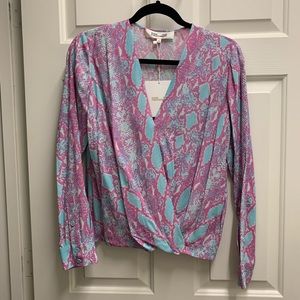 NWT DVF Long Sleeve Top